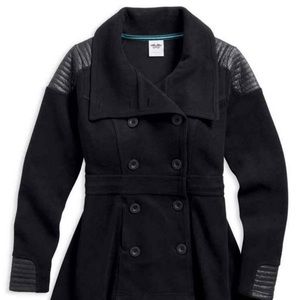 Harley Davidson Womens Peacoat Active Wear Casual Jacket, Navy Blue